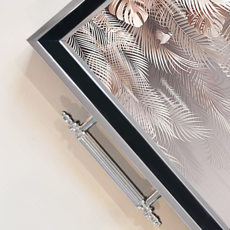 Élégant plateau en verre de 19,7 po x 11,4 po x 1,4 po | Fabrication 100% verre durable | Facile à nettoyer avec un chiffon humide | Idéal pour le service, la présentation décorative et l'organisation | Ajout élégant à la décoration intérieure