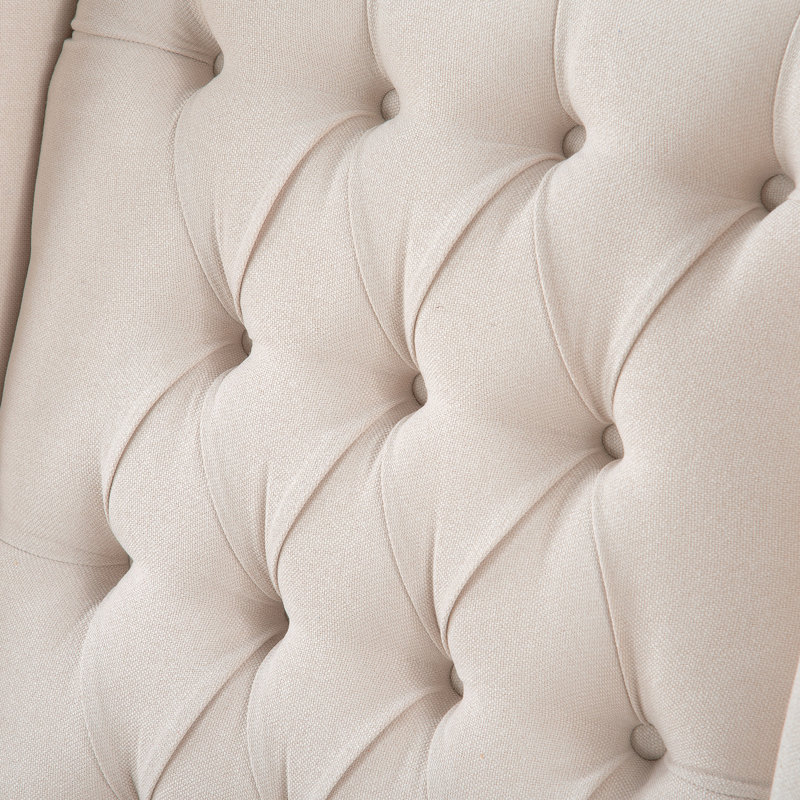 27.16" Wide Manual Wing Chair Recliner, Beige Fabric