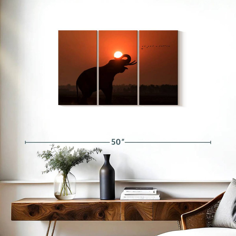 Brampt Elephant Call Silhouette, 20" H x 33" W
