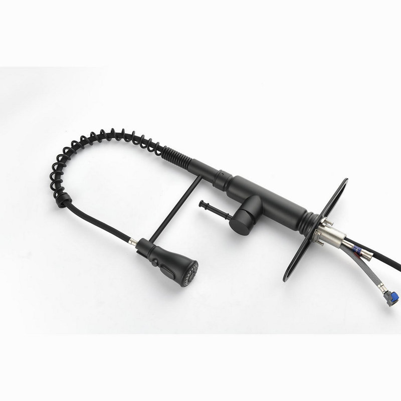 Robinet de cuisine tactile avec douchette extractible, Noir mat