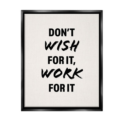 "Work For It Motivational" par Victoria Barnes sur toile