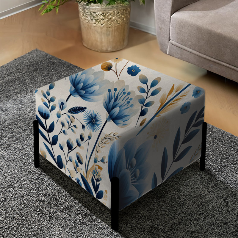 Repose-pieds Nordic Blue Bloom