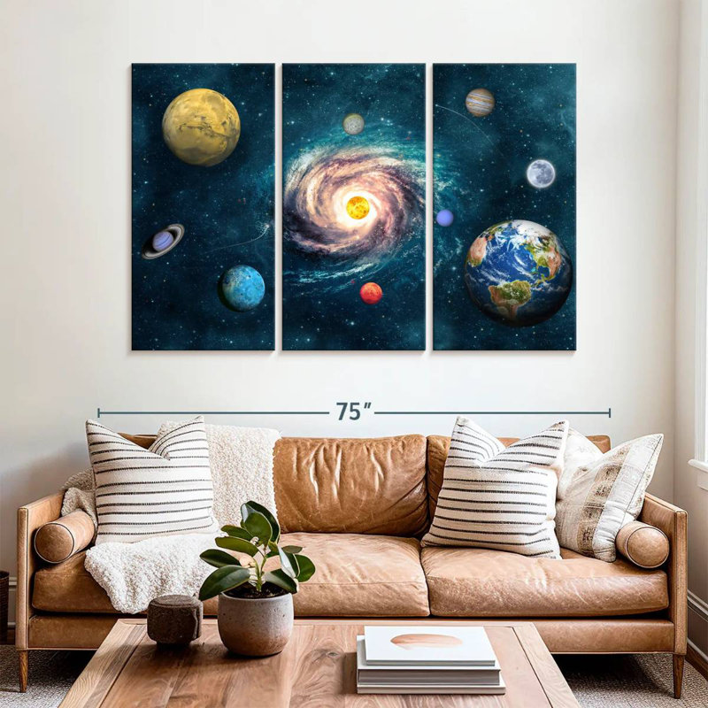 Oberle Planets Around The Sun, 42" H x 65" W