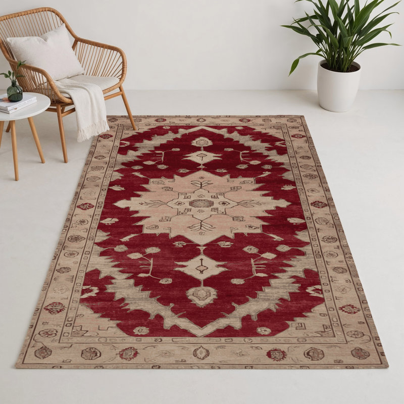 Tapis d'intérieur et d'extérieur surteint beige, Rectangle 5 pi x 7 pi