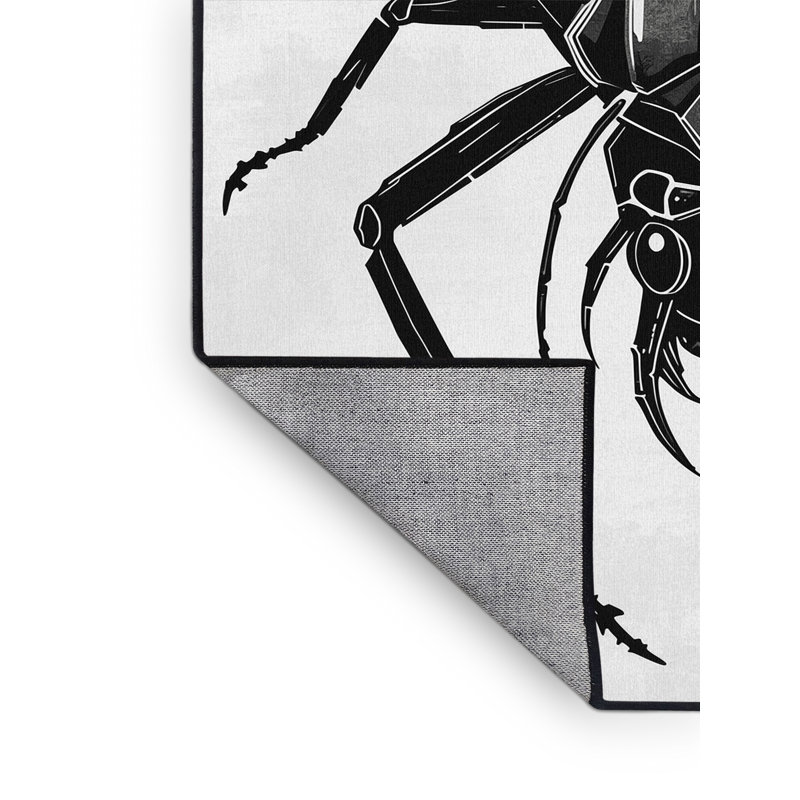 Tapis géométrique moderne lavable à la machine Wimberley Alien, 8 x 10