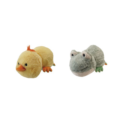 2-Piece Plush Peek-A-Boo Frog And Duck Toy