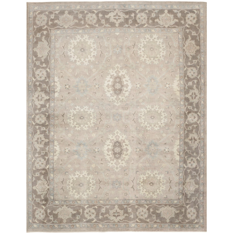 Tapis oriental en laine noué à la main Sultan Oushak, Rectangle 6 pi x 9 pi