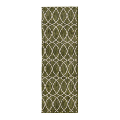 Geometric Indoor/Outdoor Area Rug in Green
