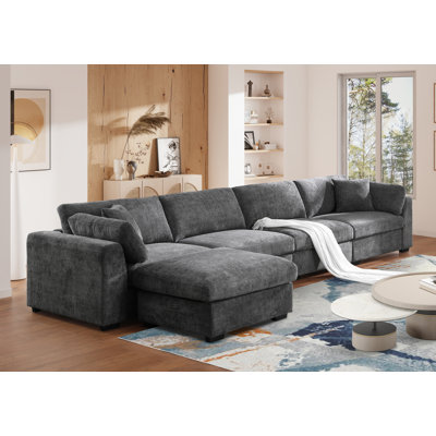 Aariketh Modular Upholstered Sectional with Ottoman