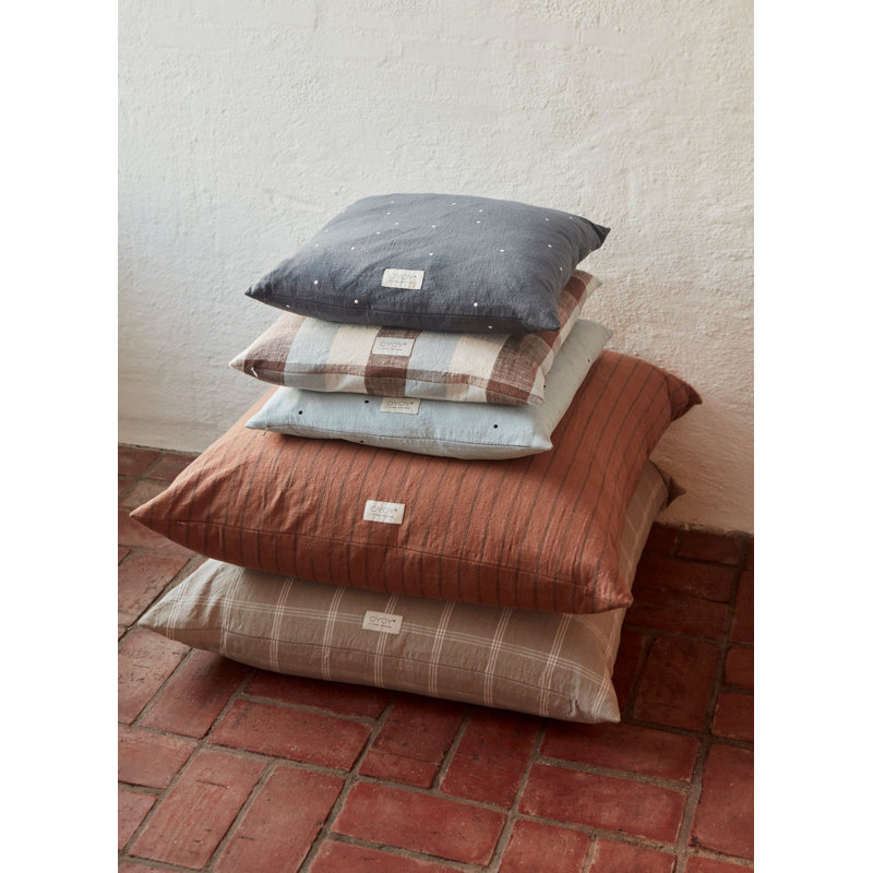 Kyoto Pillow Cover & Insert, Square, 19.69"H x 19.69"W, Anthracite Polka Dots