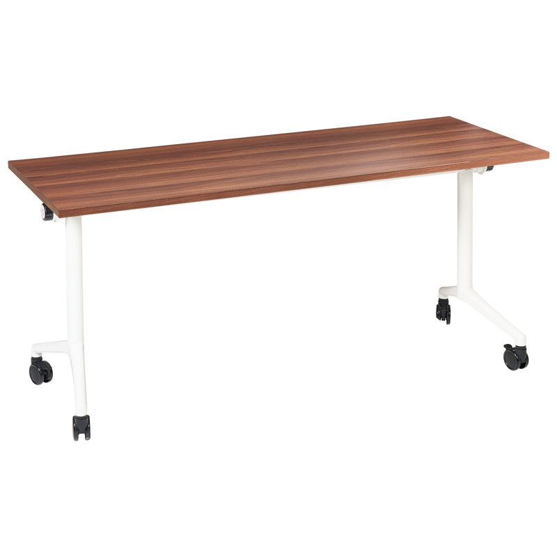 Abbondio Standing Desk, 73cm H x 160cm W x 60cm D, Dark Brown/White