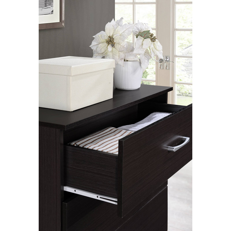 Harry 35.43'' W 3 - Drawer Dresser, Chocolate