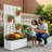 Metal Planter Box with Trellis without Wheels-55307887