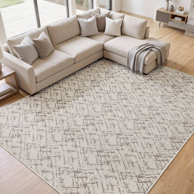 Tapis antidérapant antidérapant, tapis d'intérieur en polypropylène durable, velours facile à nettoyer pour la chambre à coucher du salon