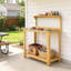 Wood, Metal Potting Bench