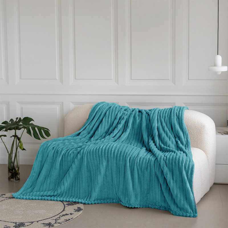 BELLISSIMA PLUSH THROW, Teal, 150cm x 100cm