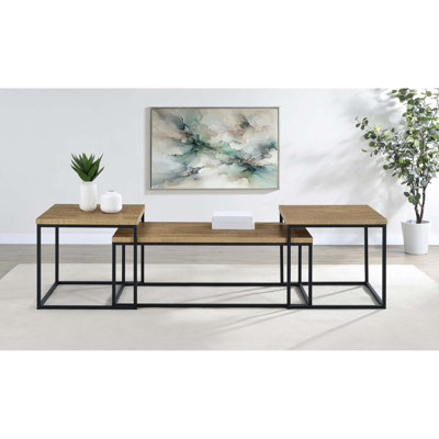 Ensemble de table romance 3 pièces avec design industriel