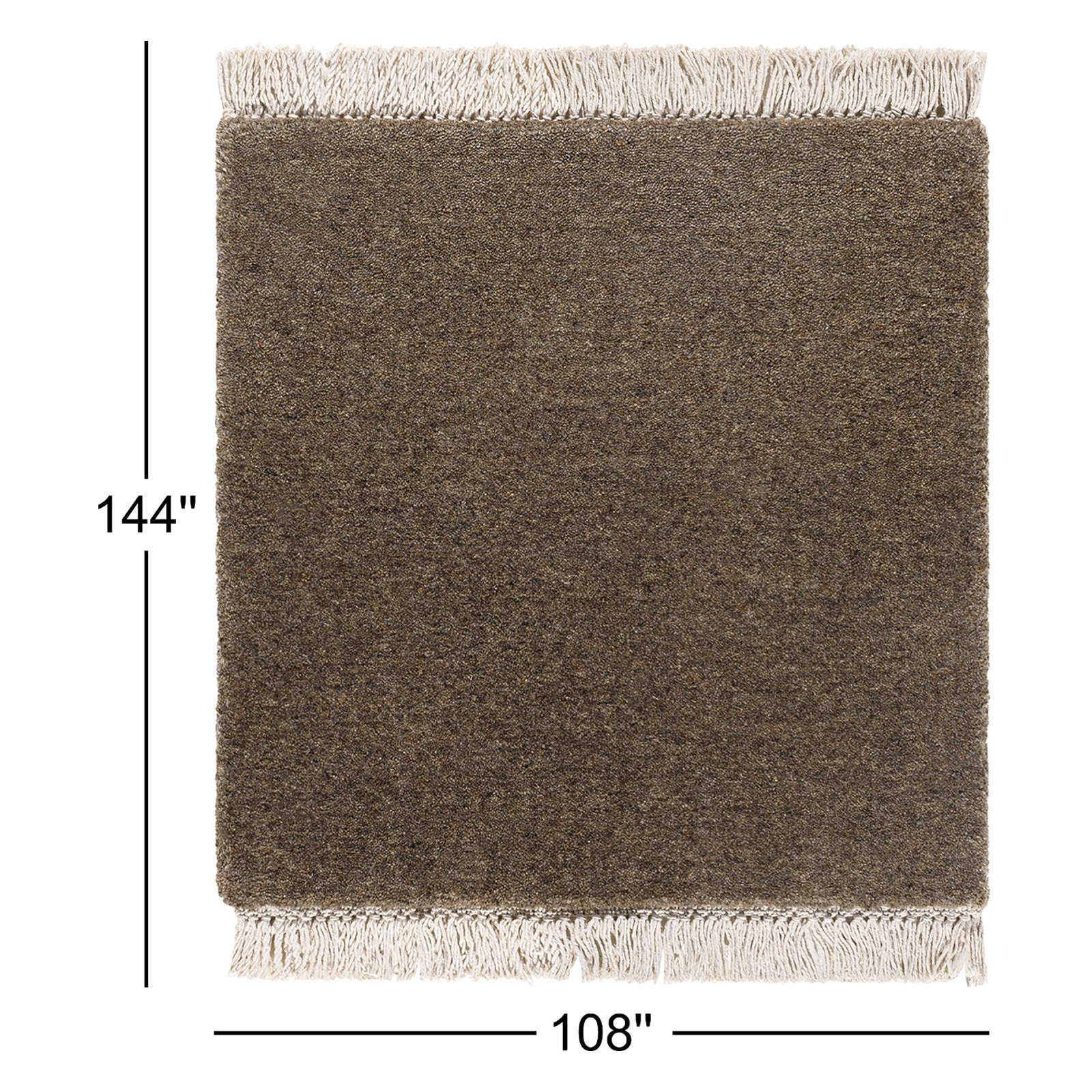 Clio Hand-Loomed Ivory Wool Rug, Rectangle 9' x 12'