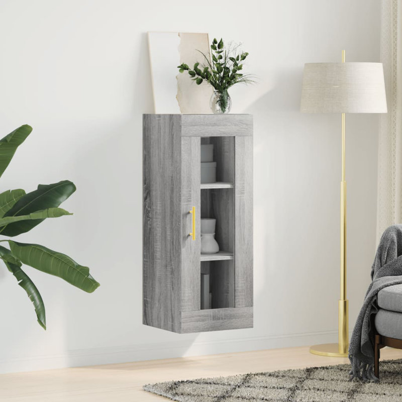 Merin Wall Bathroom Cabinet, Grey Sonoma