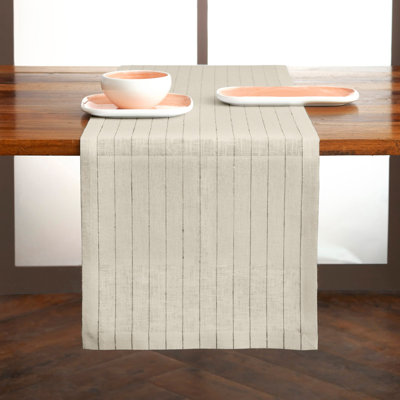 Pinstripe - 100% Pure Linen Table Runner