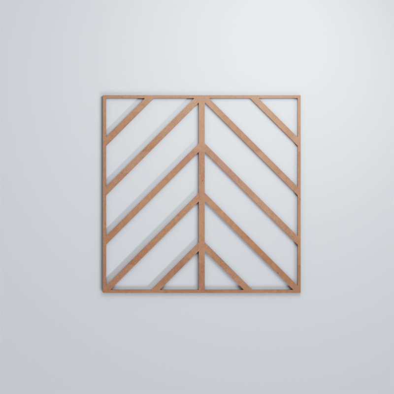 Panneaux muraux en bois Genoa, H 15 3/8 po x l 15 3/8 po x P 1/4 po, Bois