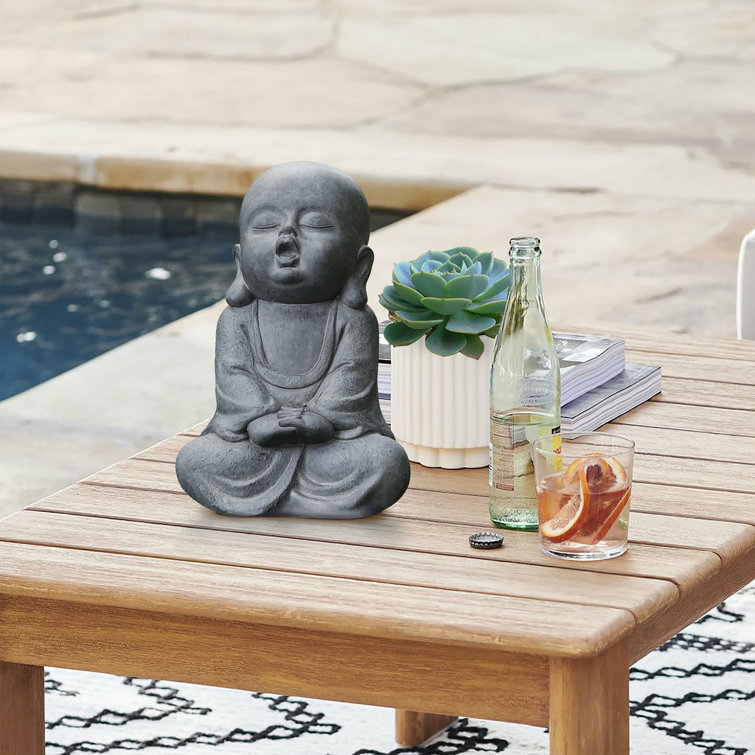 Outdoor Garden Sleeping Buddha Statue Sculpture Magnesium Oxide Flower Pot  Planter Decor