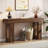 63" Long Farmhouse Console Table, Rustic Brown Rectangular Sofa Table Behind Couch, Solid Wood Grain Entryway Hallway Table For Living Room, Dining Room