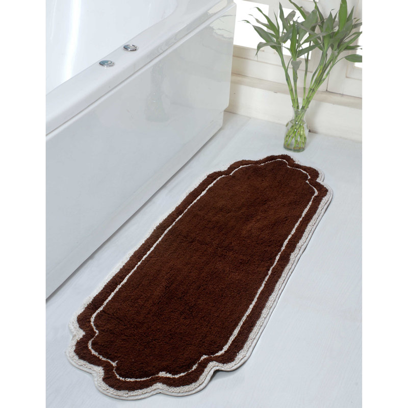 Tapis pour salle de bain Dobrinka, Brun, 21 po x 54 po (rectangle)