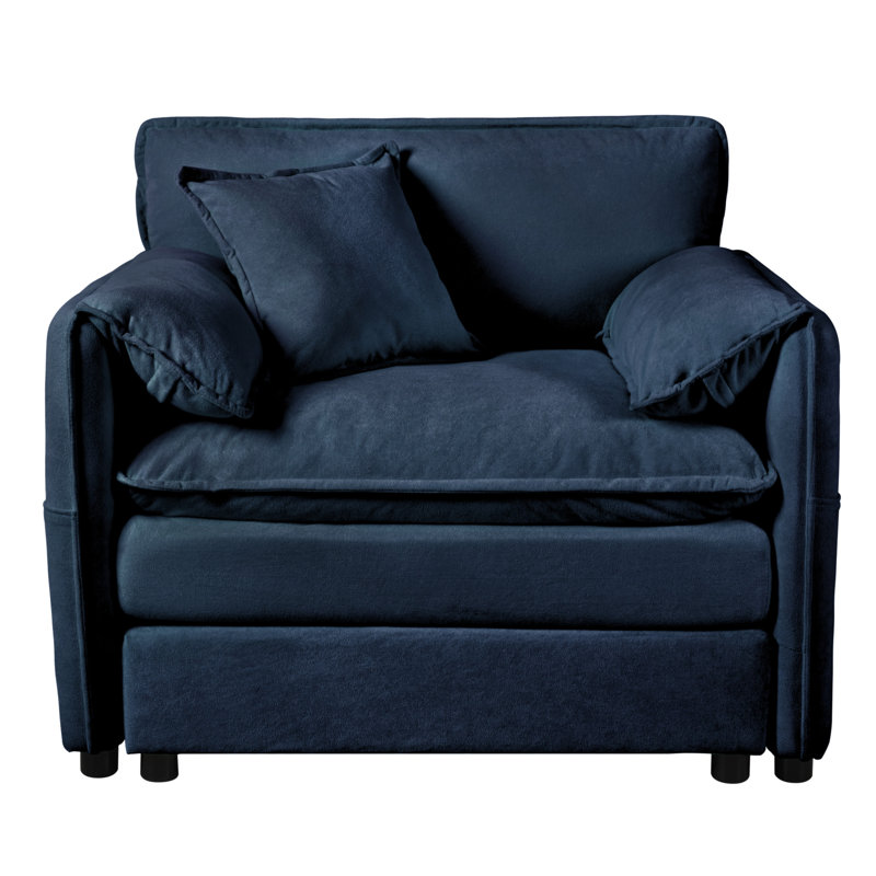 Ensemble de 2 chaises d'appoint surdimensionnées en chenille surdimensionnées, canapé simple confortable avec grand siège, fauteuils de lecture modernes pour chambre à coucher et salon