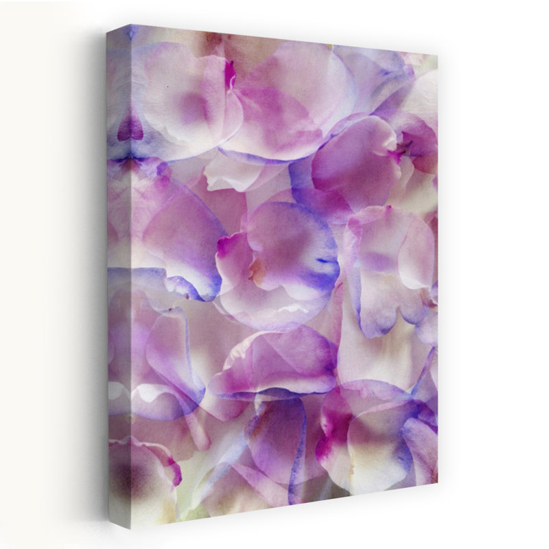 Art contemporain, art floral élégant et romantique, H 48 po x l 32 po
