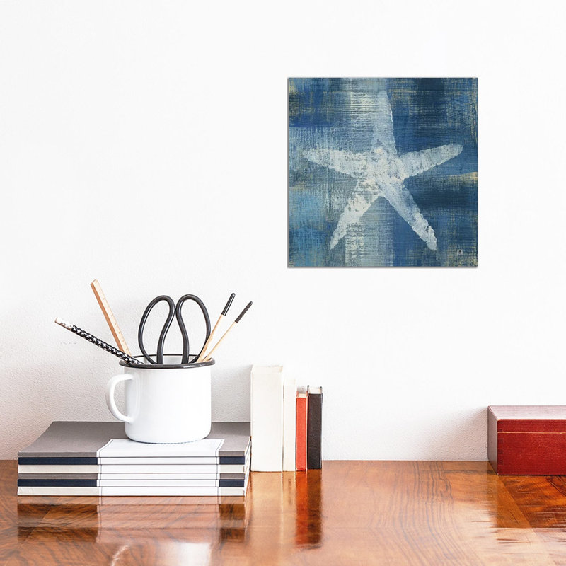 Batik Seas II by Studio Mousseau - Wrapped Canvas Painting, 30.48 cm H x 30.48 cm W
