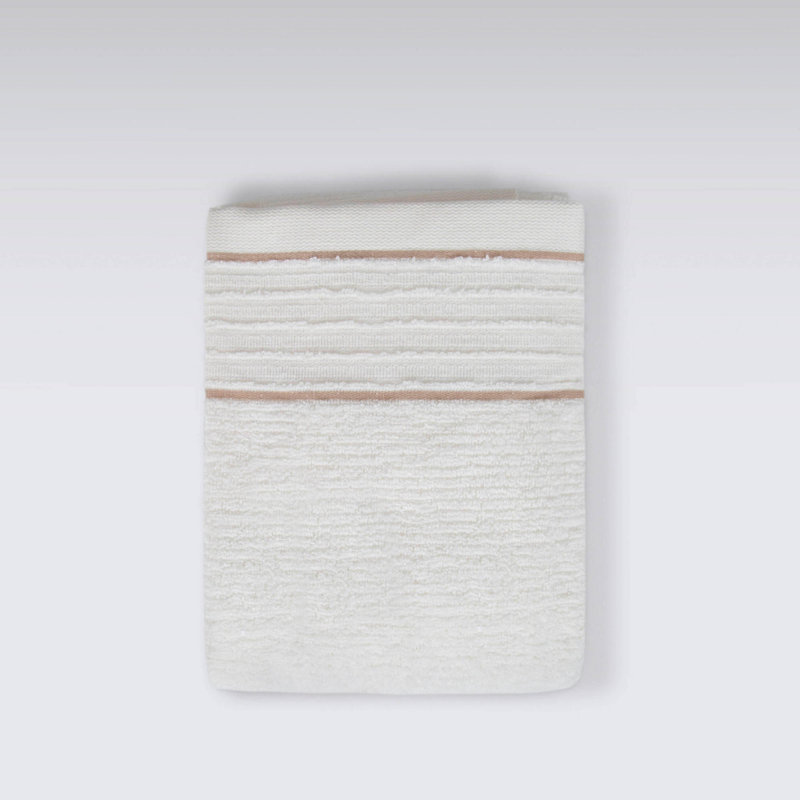 Serviette de bain 100% coton Ebecca, Crème