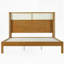 Structure de lit plateforme en bois avec tête de lit-1813096910