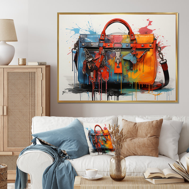 Popart Fashion Bag Envy I - imprimé, H 16 po x l 32 po x P 1 po, Cadre flottant doré