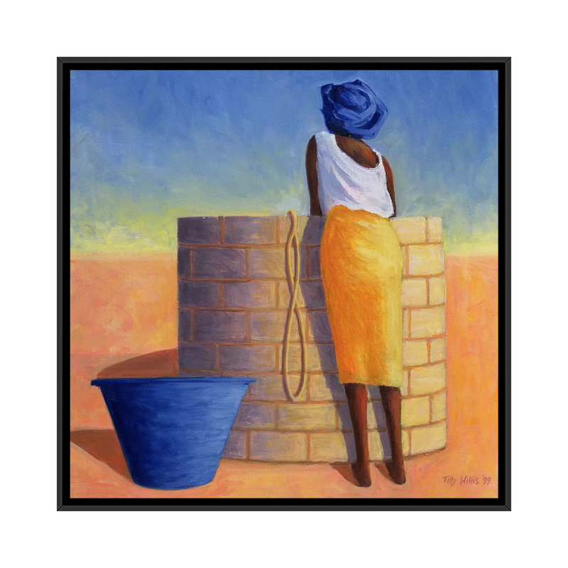 «Well Woman», reproduction sur toile, H 18 po x l 18 po x P 1,5 po, Toile avec cadre noir, Pas de tapis