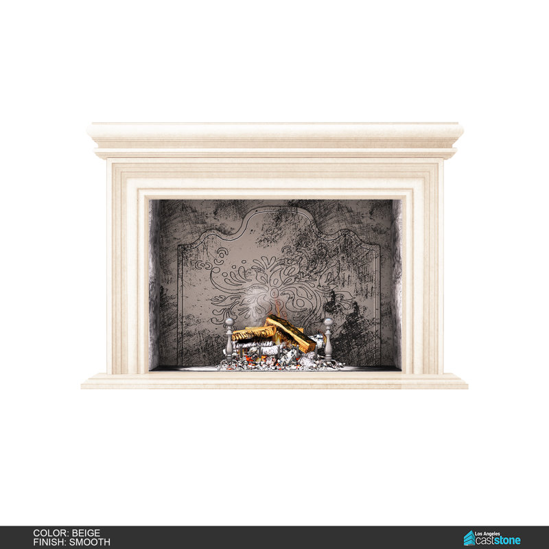Palermo Fireplace Surround, Beige Smooth