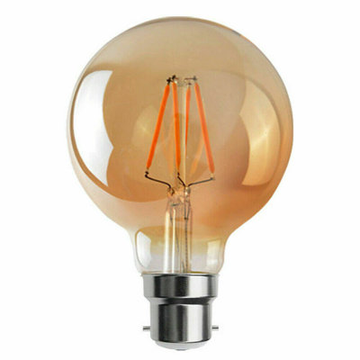 G95 LED Dimmable B22 4W Bulb 3 Pack