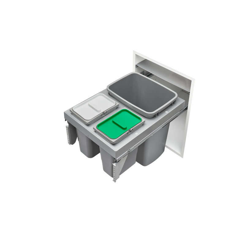 Rev-A-Shelf Steel Top Mount Pull Out Waste/Trash Container, 19" H x 16.22" W x 21.65" D
