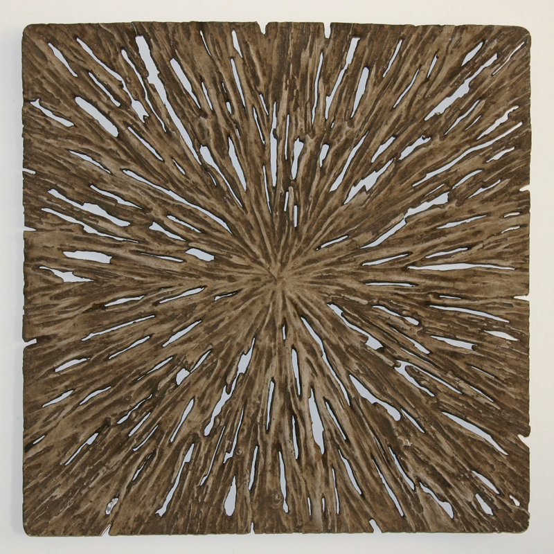 Décoration murale carrée, H 26 po x l 26 po x P 1 po