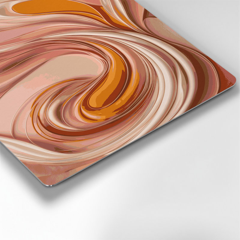 «Lyrical Abstraction 75», art mural en métal brun, H 24 po x l 36 po
