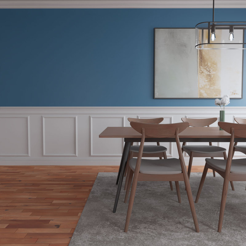 94 1/2"L (Adjustable 40"H to 44"H) Ashford Square Panel Traditional Wainscot Paneling Kit