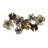Artistic Decorative Metal Wall Accessory, Hand-Painted Black & Gold, 40.9 x 27.6 x 3.9 inches | 100% Metal Construction | Unique Wall Art with Hanging Piece | Perfect for Living Room, Office, or Gallery Display