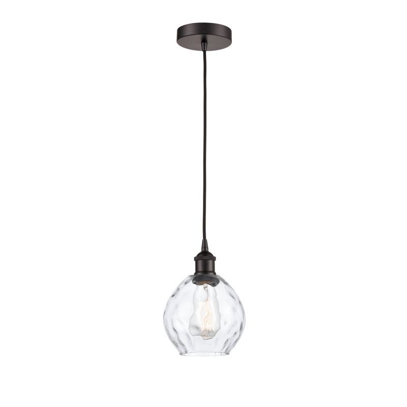 Luminaire suspendu simple à 1 lumière Oceanne, Bronze huilé