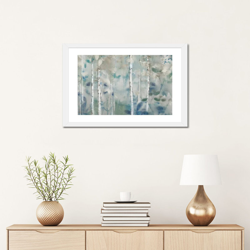 "Zen Forest II" par Nan, reproduction d’art, H 16 po x l 24 po x P 1 po, Papier encadré blanc, Blanc