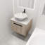 Meuble-lavabo mural 24 po avec lavabo en céramique et porte à fermeture en douceur