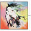 Mandish Abstract Splatter Horse, peinture sur toile encadrée