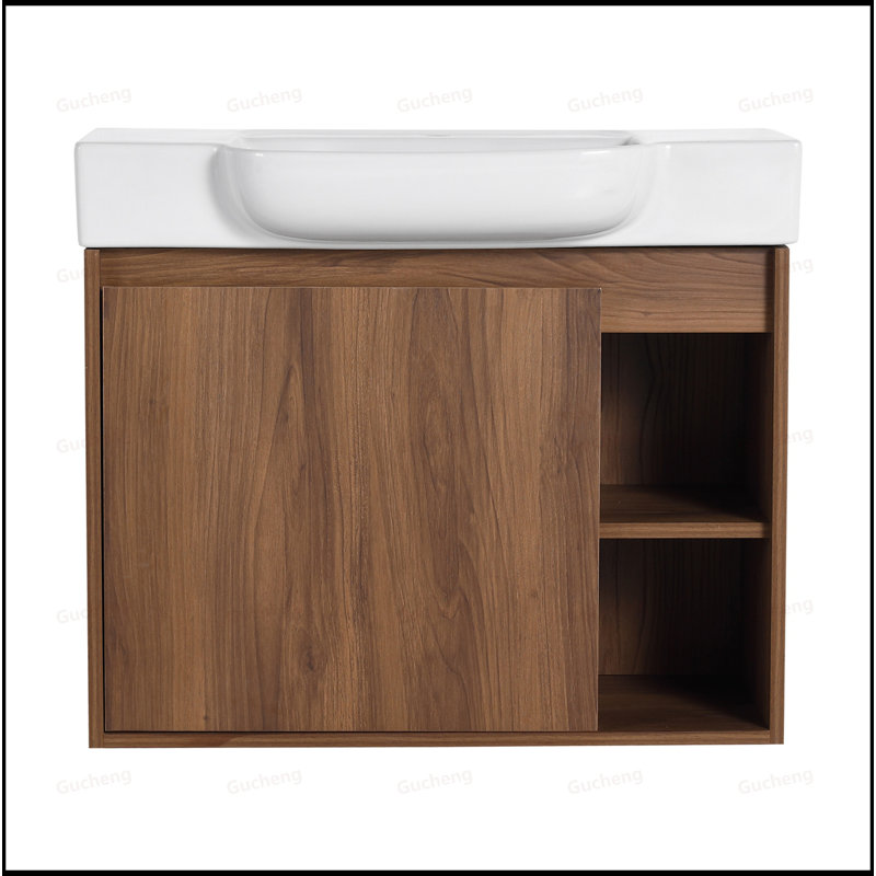 Meuble-lavabo flottant 28 po avec lavabo en céramique 28 po