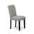 5 Piece Dining Set Includes a Round Kitchen Table with Pedestal and 4 Shitake Linen Fabric Parson Dining Chairs, Black & Cherry-1285048047-1285047952