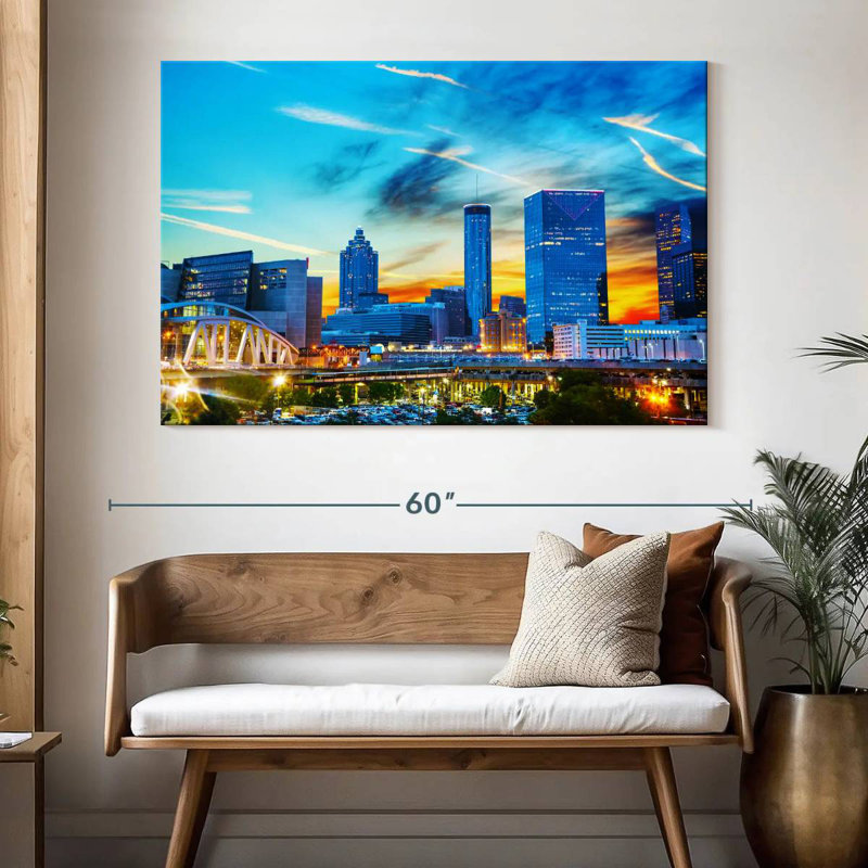 Ravi Atlanta Glowing Night, H 34 po x l 51 po