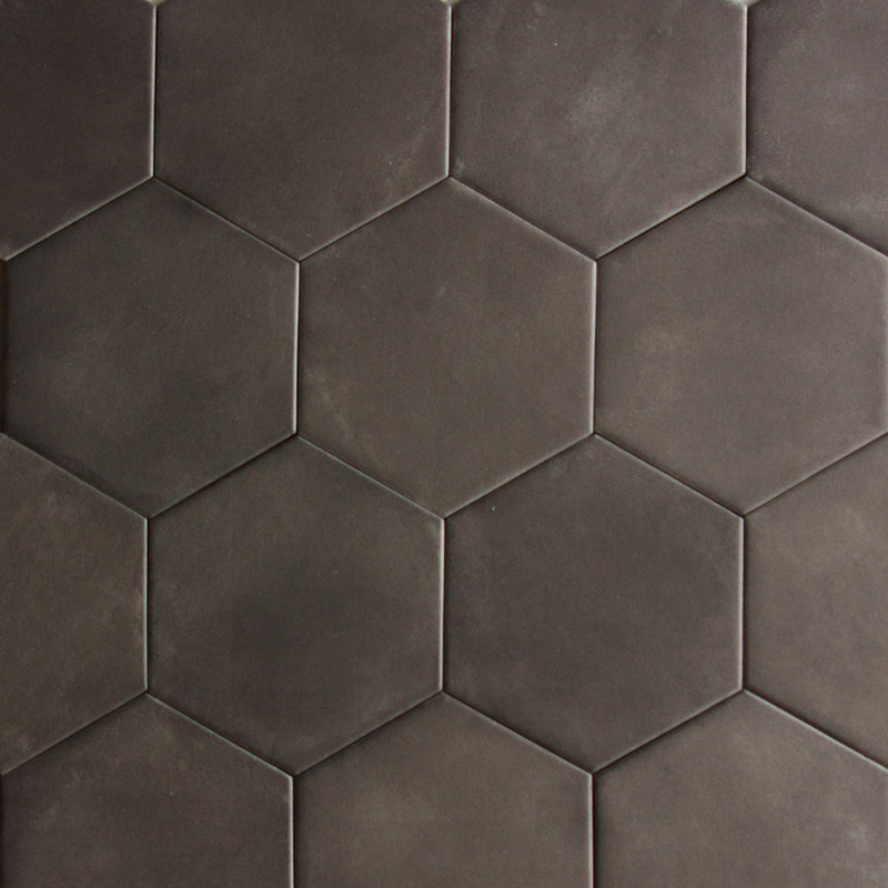 Chromatica 6" Hexagon Porcelain Wall and Floor Tile, Brown